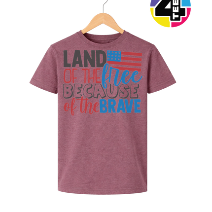 Land of the Free Brave Youth Tee