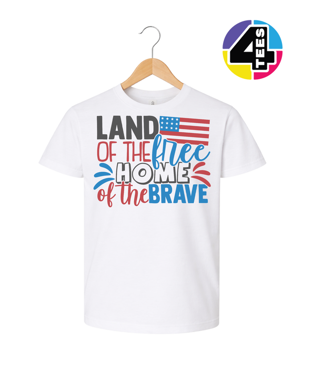Land of the Free Brave Home Youth Tee