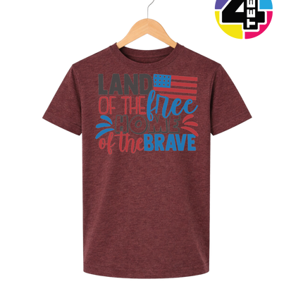 Land of the Free Brave Home Youth Tee
