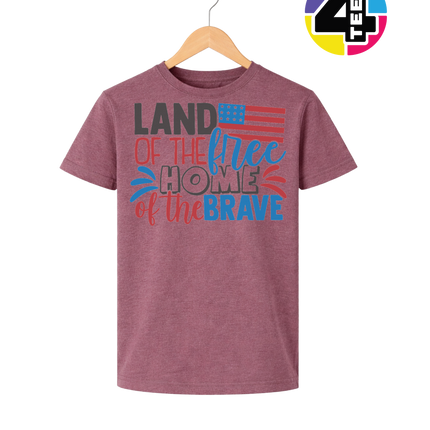 Land of the Free Brave Home Youth Tee