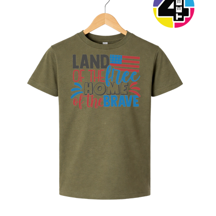 Land of the Free Brave Home Youth Tee