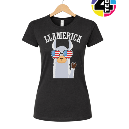 Llamerica Flag Shades Women's Tee