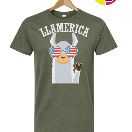 Llamerica Flag Shades Tee