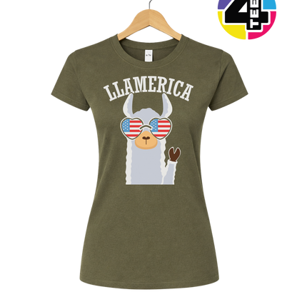 Llamerica Flag Shades Women's Tee
