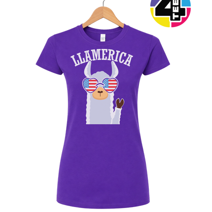 Llamerica Flag Shades Women's Tee