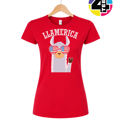 Llamerica Flag Shades Women's Tee