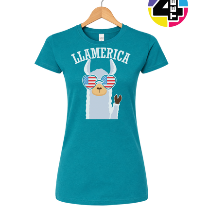 Llamerica Flag Shades Women's Tee