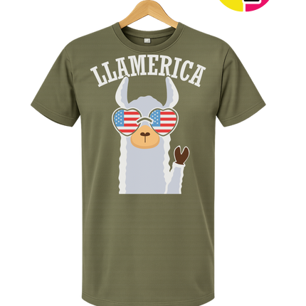 Llamerica Flag Shades Tee