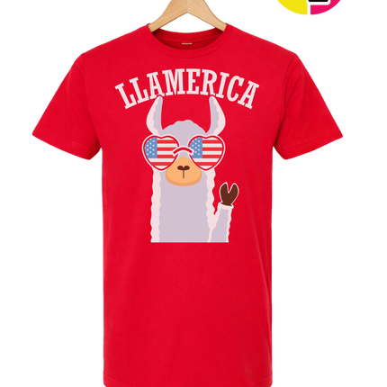 Llamerica Flag Shades Tee