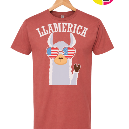 Llamerica Flag Shades Tee