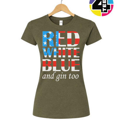 Red White Blue & Gin Too Women's Tee