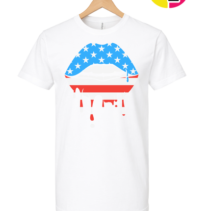 Patriotic Drip Lips Tee