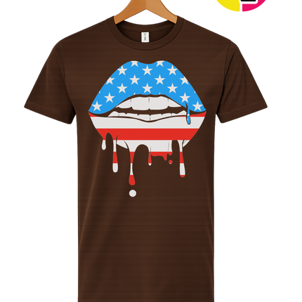 Patriotic Drip Lips Tee