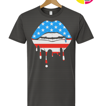 Patriotic Drip Lips Tee