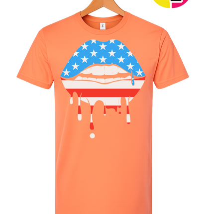 Patriotic Drip Lips Tee