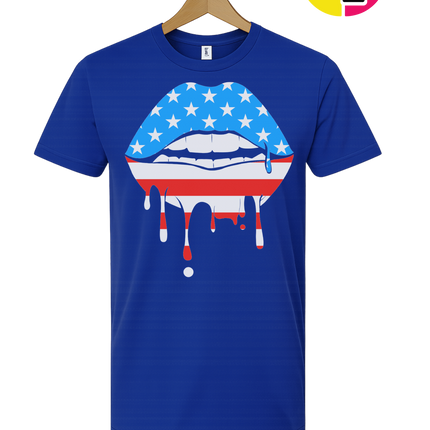 Patriotic Drip Lips Tee
