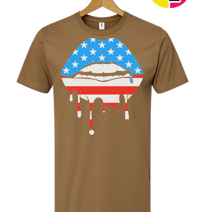 Patriotic Drip Lips Tee