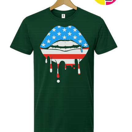 Patriotic Drip Lips Tee