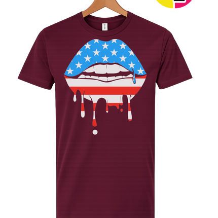 Patriotic Drip Lips Tee