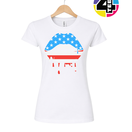 Patriotic Drip Lips Women's Tee