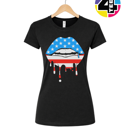 Patriotic Drip Lips Women's Tee