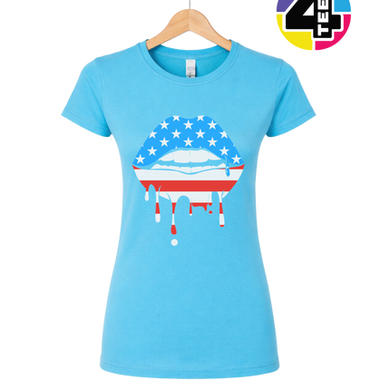 Patriotic Drip Lips Women's Tee