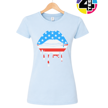 Patriotic Drip Lips Women's Tee