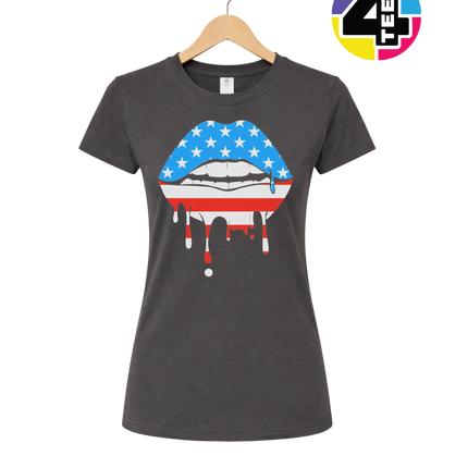 Patriotic Drip Lips Women's Tee