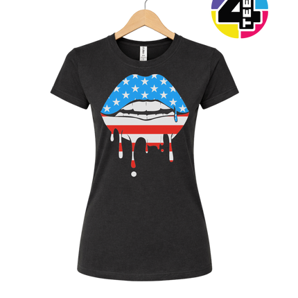 Patriotic Drip Lips Women's Tee