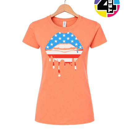 Patriotic Drip Lips Women's Tee