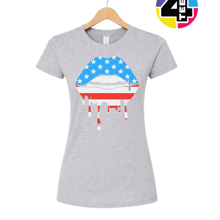 Patriotic Drip Lips Women's Tee