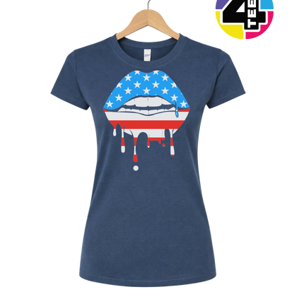 Patriotic Drip Lips Women's Tee