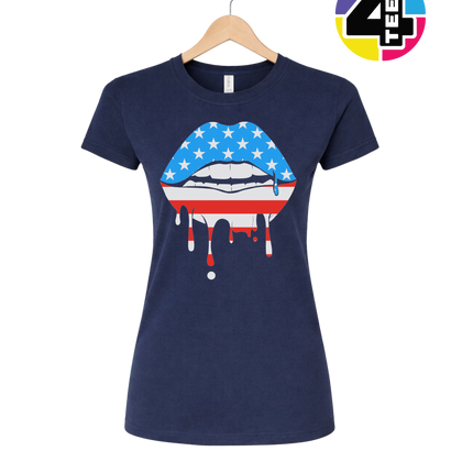 Patriotic Drip Lips Women's Tee