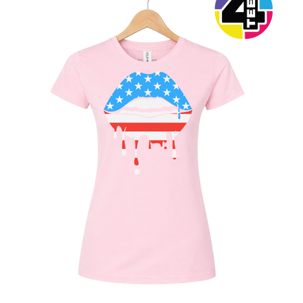 Patriotic Drip Lips Women's Tee