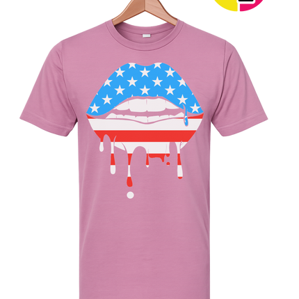 Patriotic Drip Lips Tee