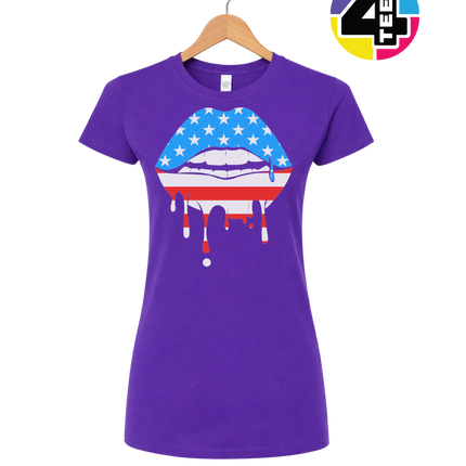 Patriotic Drip Lips Women's Tee