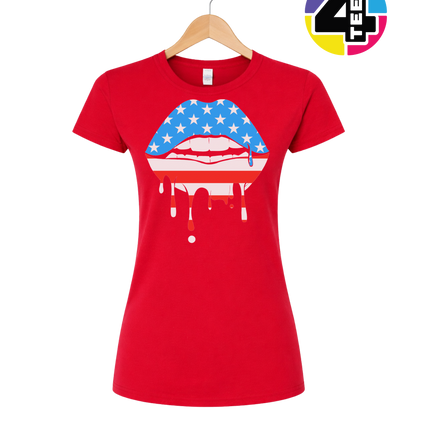 Patriotic Drip Lips Women's Tee