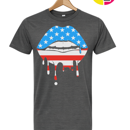 Patriotic Drip Lips Tee