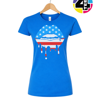 Patriotic Drip Lips Women's Tee