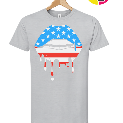 Patriotic Drip Lips Tee