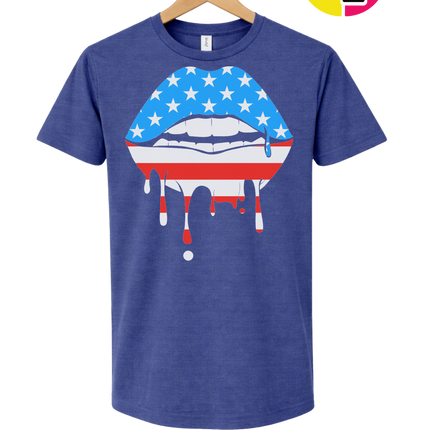 Patriotic Drip Lips Tee
