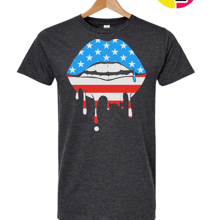Patriotic Drip Lips Tee