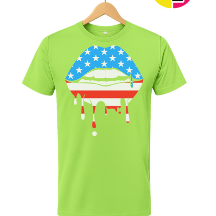 Patriotic Drip Lips Tee