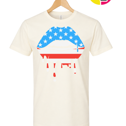 Patriotic Drip Lips Tee