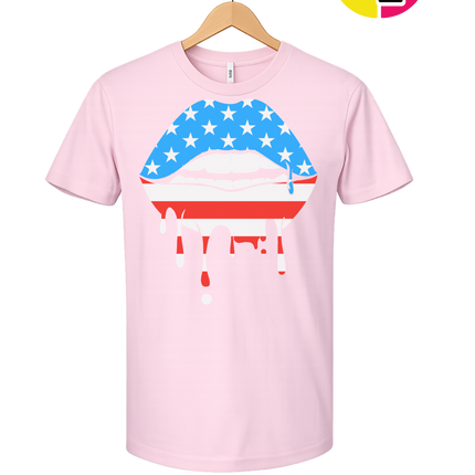 Patriotic Drip Lips Tee