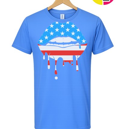 Patriotic Drip Lips Tee