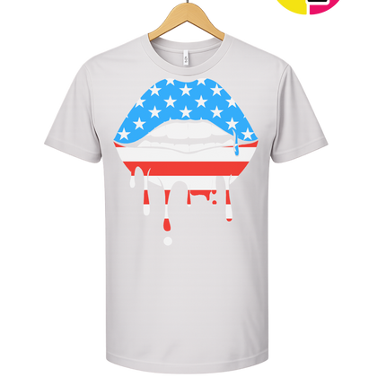 Patriotic Drip Lips Tee