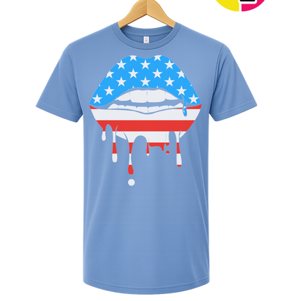 Patriotic Drip Lips Tee
