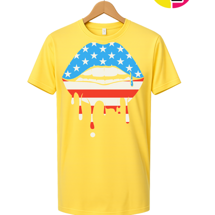 Patriotic Drip Lips Tee