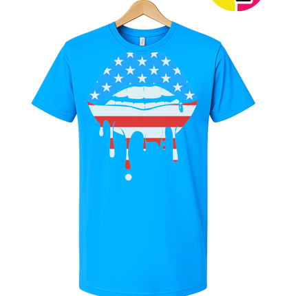 Patriotic Drip Lips Tee